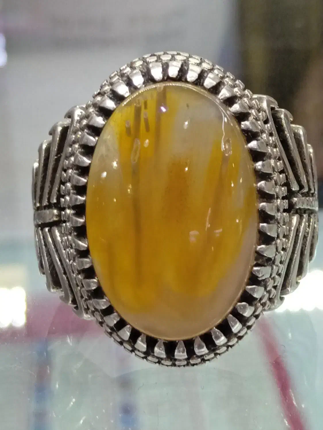 انگشتر یاقوت کهنه... خط کهنه عقیق طوقدار|جواهرات|اسلامشهر, زرافشان|دیوار