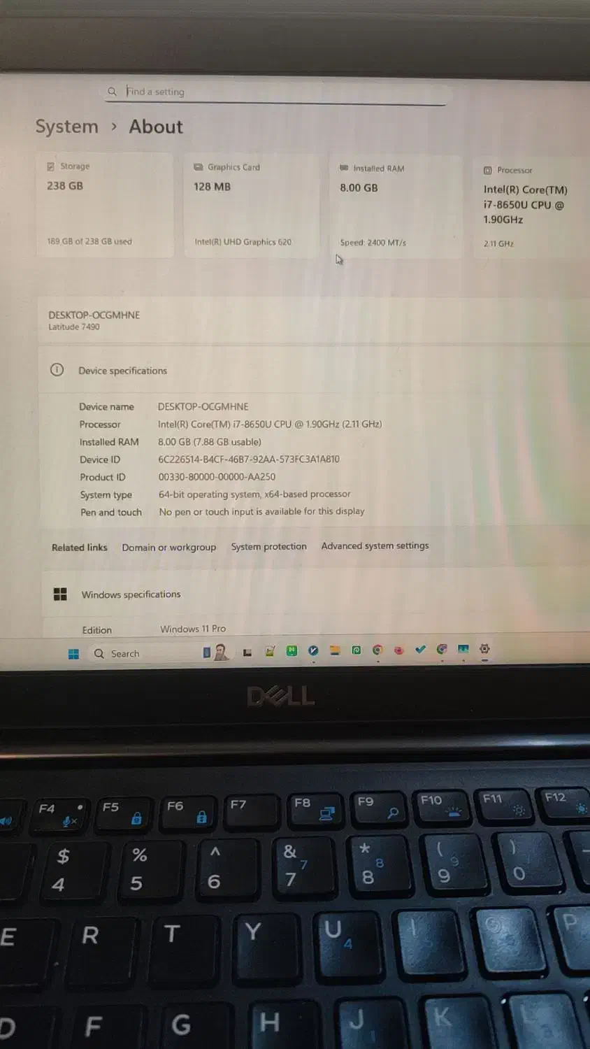 لپتاپ دل 7490 Lattitude|رایانه همراه|تهران, یوسف‌آباد|دیوار