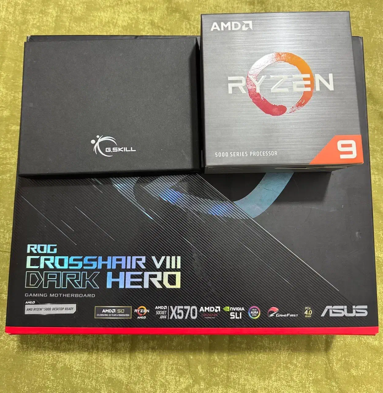 باندلAMD Ryzen 9 5950X و Crosshair VIII Dark Hero|قطعات و لوازم جانبی رایانه|آبادان, |دیوار