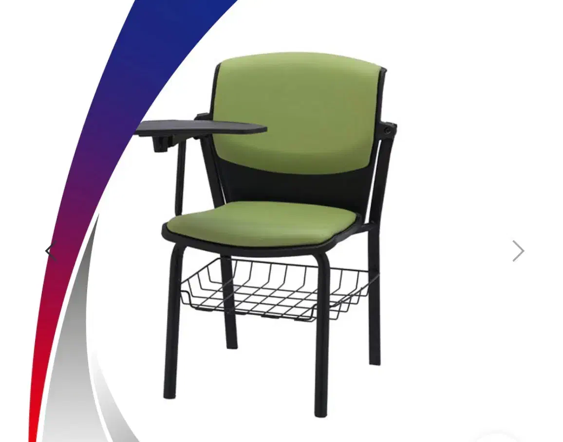 ۱ عدد صندلی دسته دار دانش آموزی چرم مشکی ماکان|صندلی و نیمکت|خرم‌آباد, |دیوار