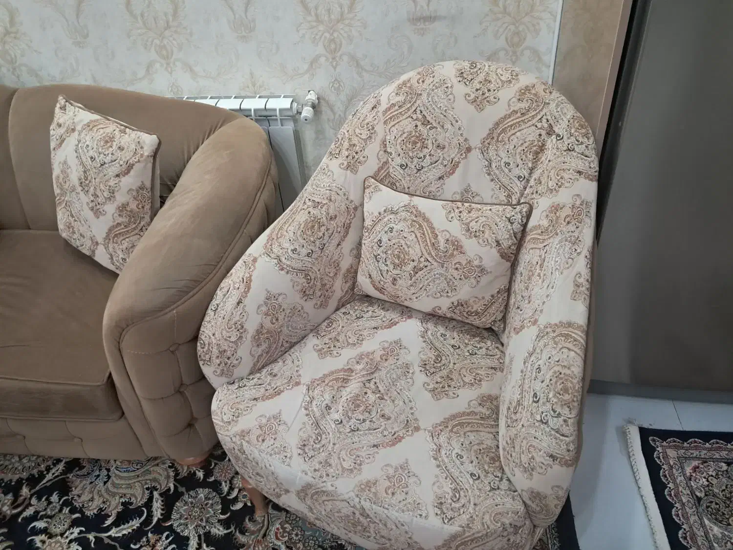 مبل نیم ست دست دوم|مبلمان خانگی و میز عسلی|قرچک, شهرک طلائیه|دیوار