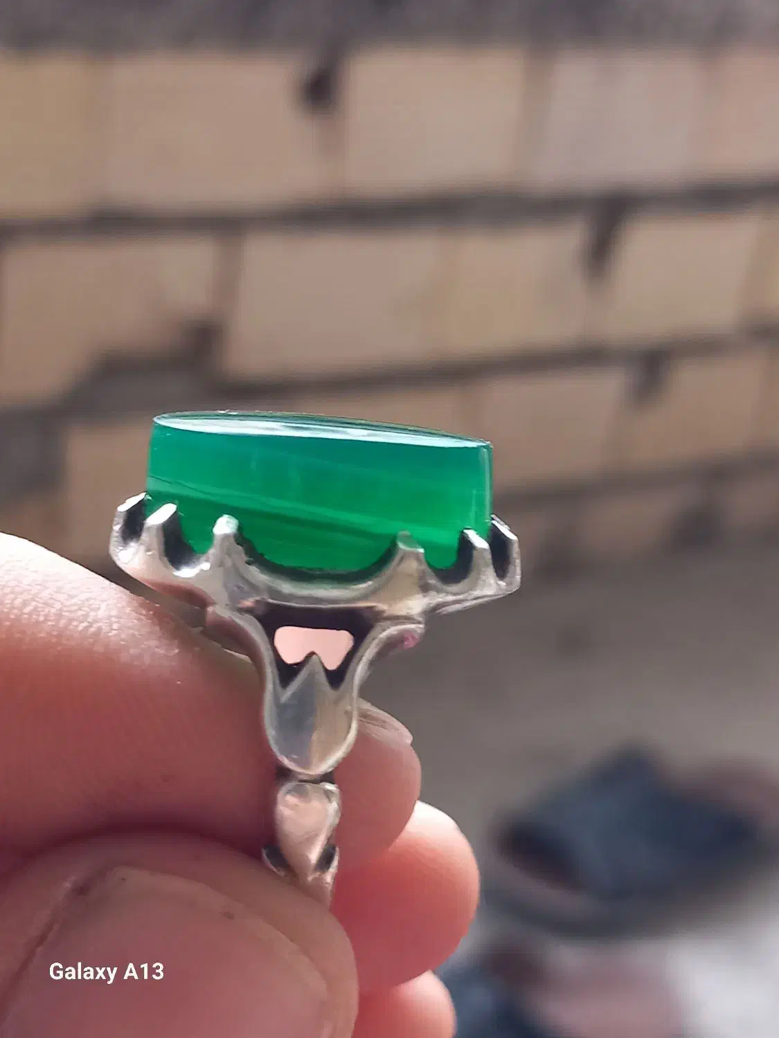 انگشتر عقیق سبز|جواهرات|خرم‌آباد, |دیوار