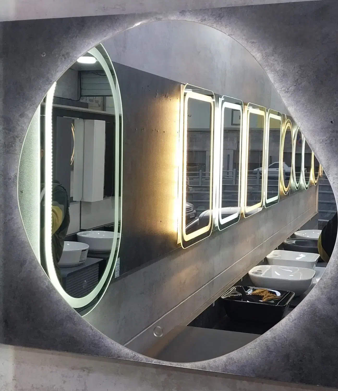 آیینه تاچدار /دفرمه/فریم استیل|لوازم سرویس بهداشتی|تهران, خلیج فارس|دیوار