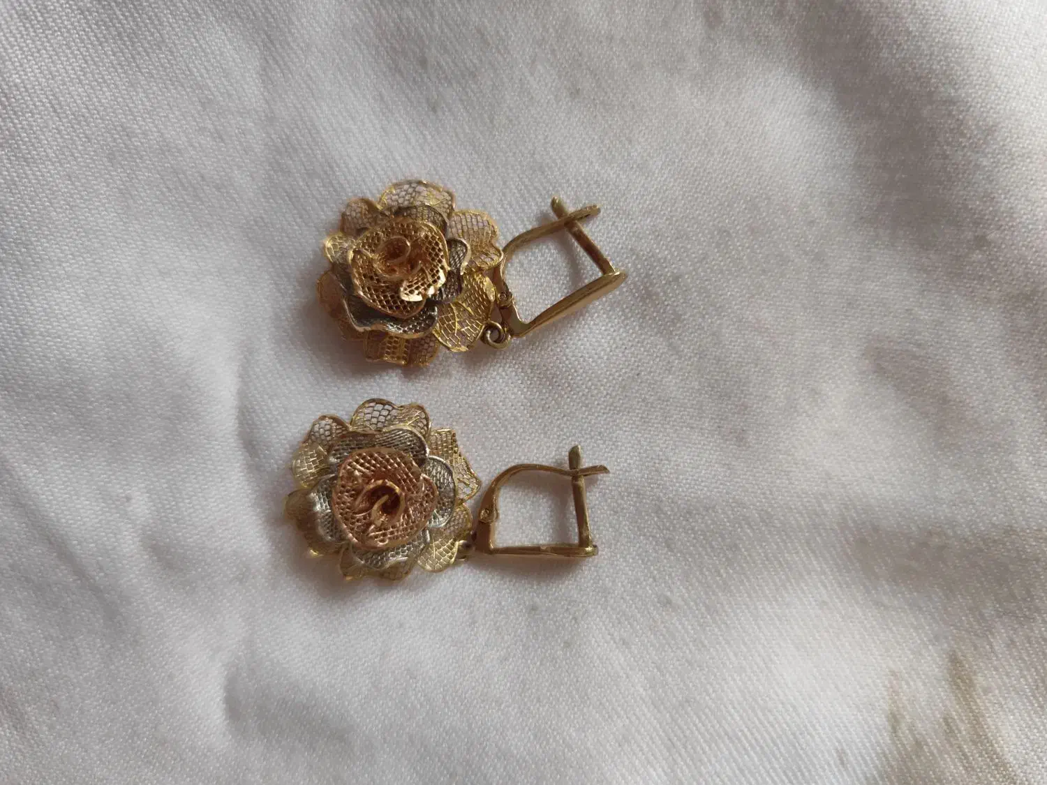 نیم ست طلا طرح رزگل|جواهرات|تبریز, |دیوار