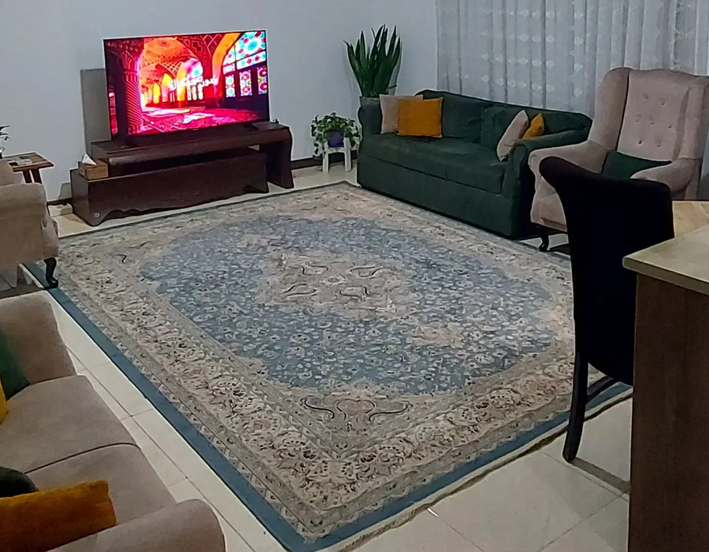 فرش ۹ متری اطلسی ۱۲۰۰ شانه|فرش|رشت, فلسطین|دیوار