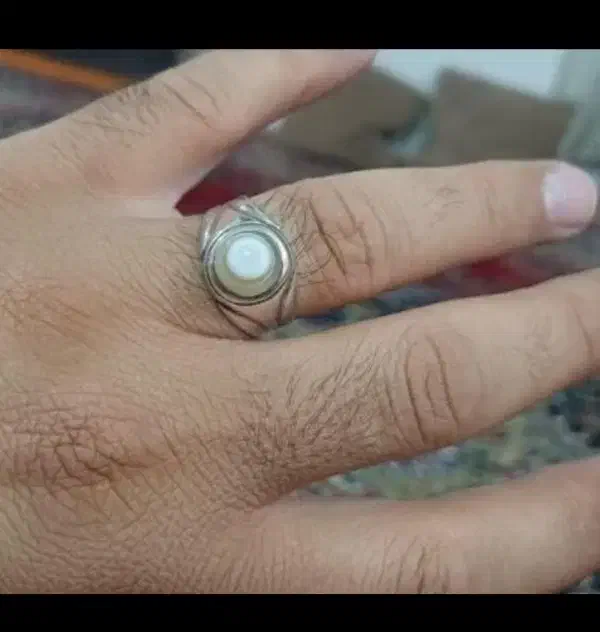 انگشترباباقوری نقره معاوضه قناری نر یا جوجه گرنچیک|جواهرات|گرگان, |دیوار