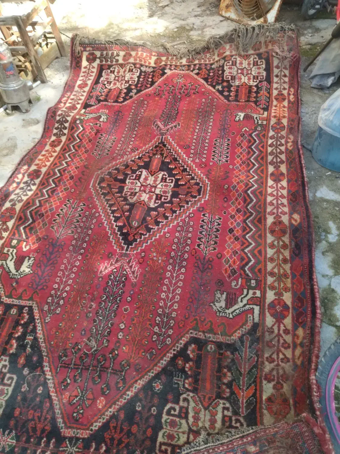 گبه قدیمی وعالی|کلکسیون اشیاء عتیقه|برازجان, |دیوار