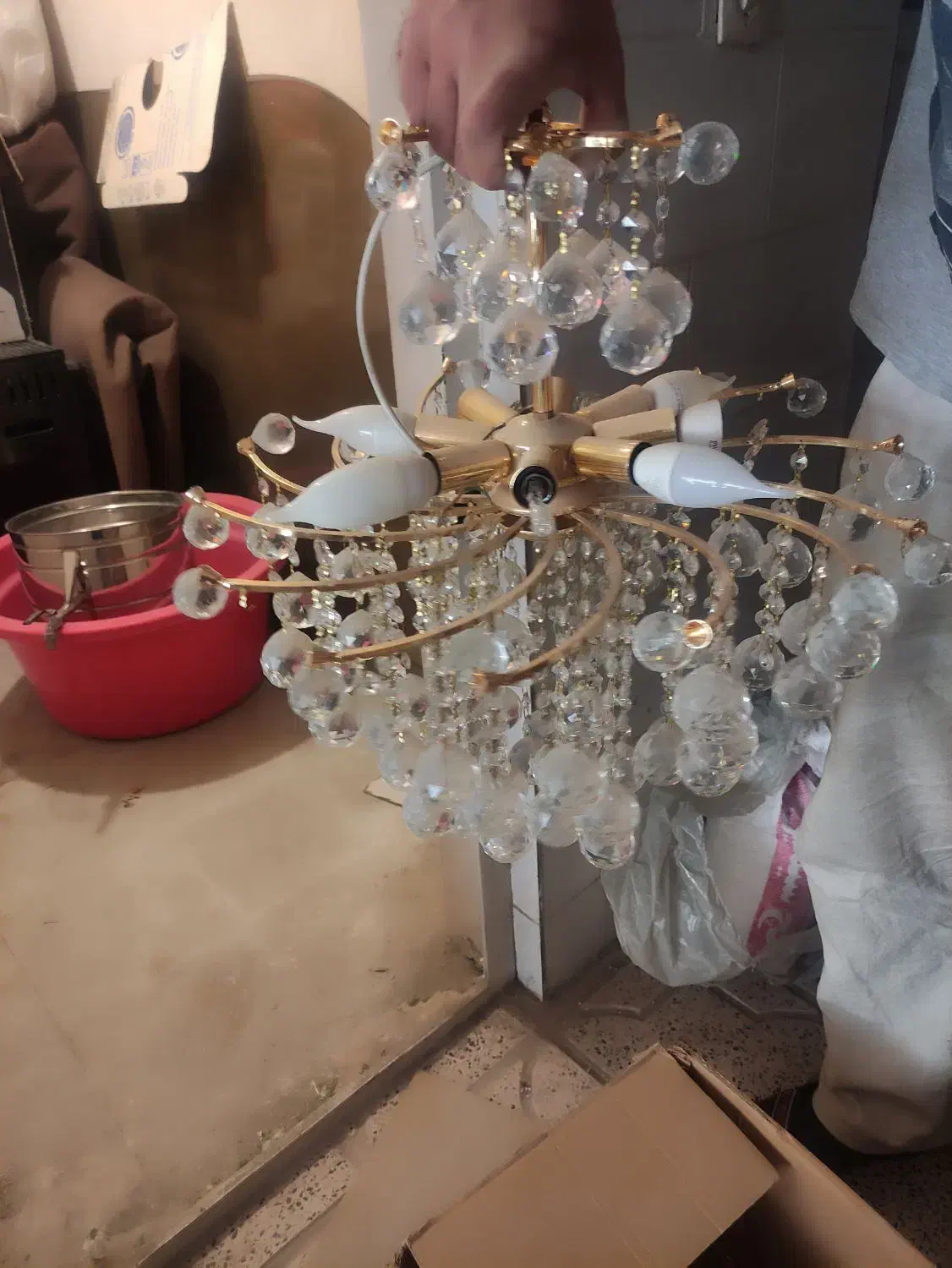 لوستر شیشه ای ،کاملا سالم و شیک|لوستر و چراغ آویز|کرمان, |دیوار