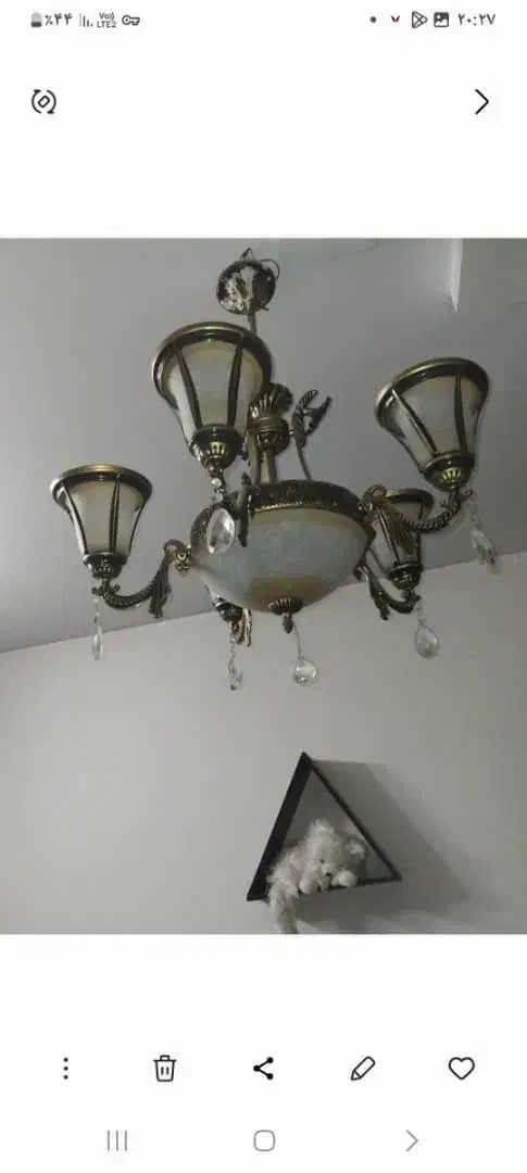 لوستر 3 عدد با یک عدد دیوارکوب|لوستر و چراغ آویز|اصفهان, رحیم‌آباد|دیوار