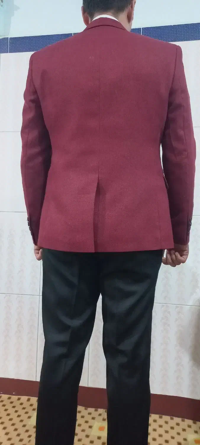 کت و شلوار زرشکی سایز ۵۲|لباس|پارسآباد, |دیوار