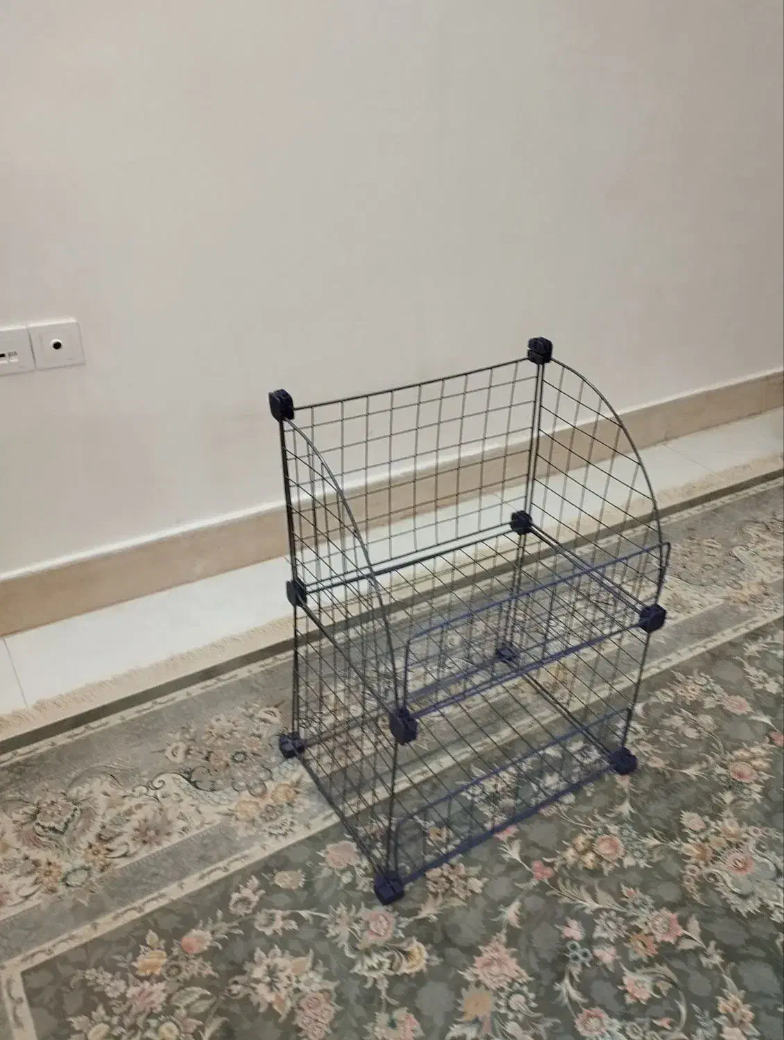 قفسه دو طبقه تمیز|کتابخانه، شلف، قفسههای دیواری|بجنورد, |دیوار