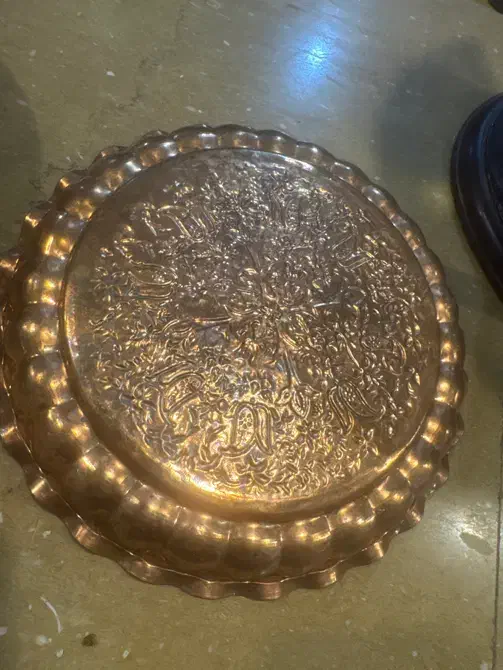 سینی مسی|کلکسیون اشیاء عتیقه|کرمان, |دیوار