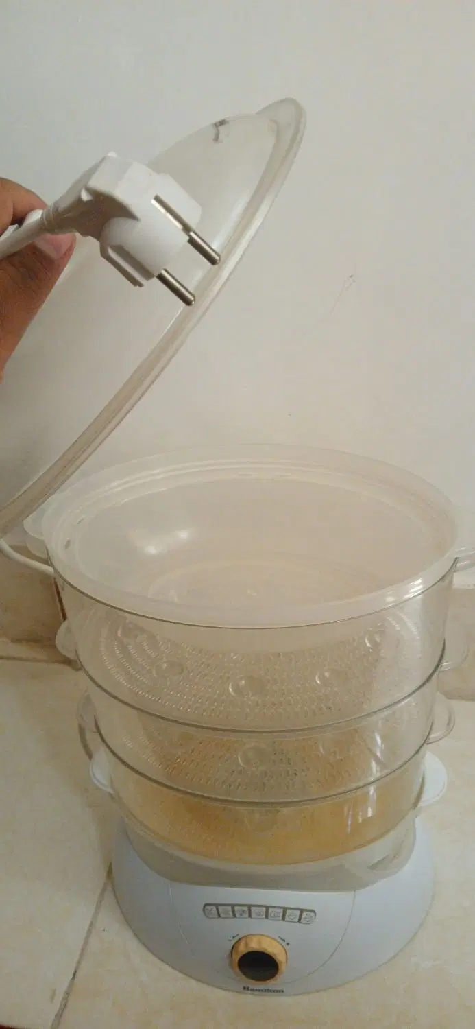 بخارپز برقی همیلتون ۳ طبقه سالم و کمکار|اجاق گاز و لوازم برقی پختوپز|شیراز, قدوسی غربی|دیوار