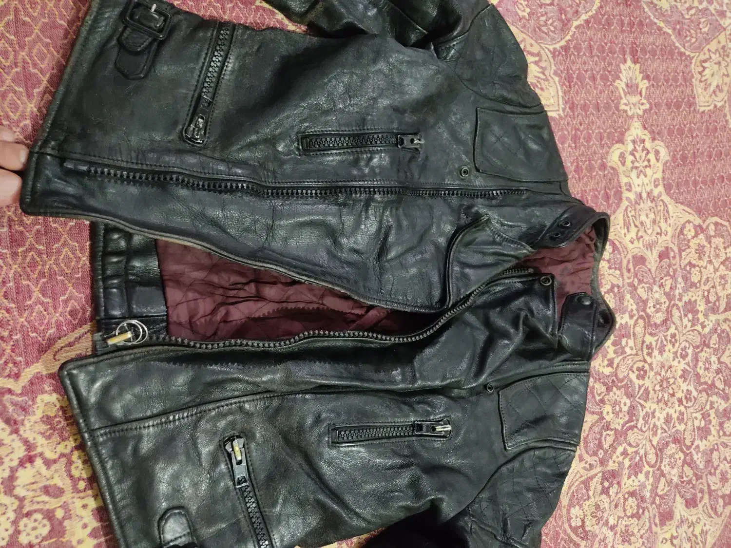 کاپشن چرم گاومیش ضدچاقو اصل|لباس|بیرجند, |دیوار