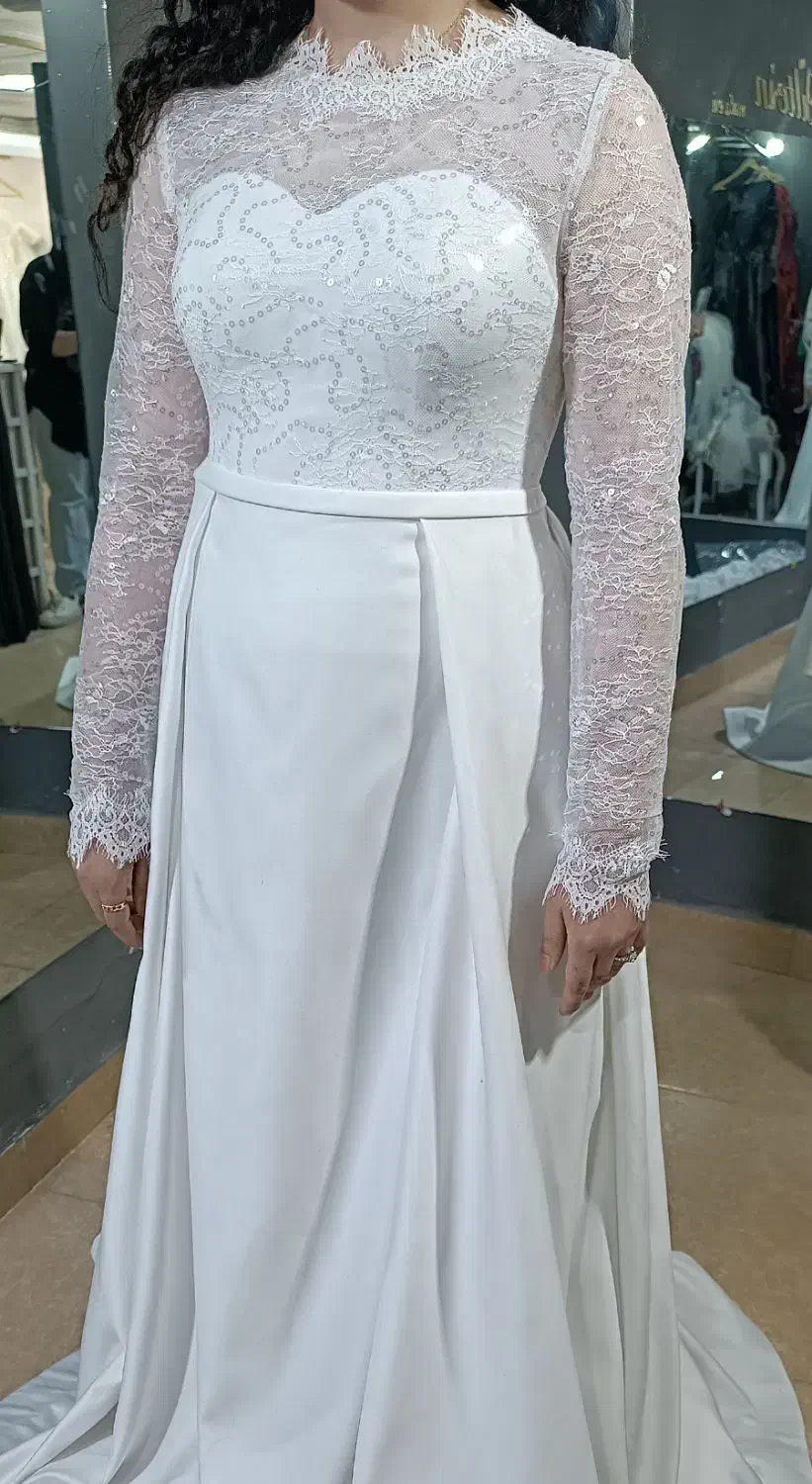 لباس عروس دانتل فرانسه دستدوز مدل اروپایی گول تکین|لباس|ارومیه, |دیوار