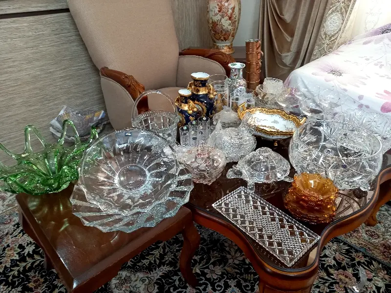 ظروف کریستال چک لهستان لردشید ناخمن سورمه ای|ظروف سرو و پذیرایی|تهران, تولید دارو|دیوار