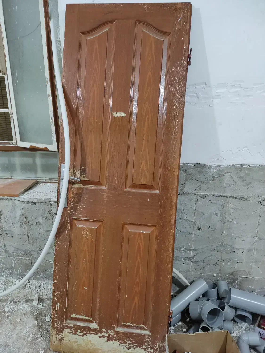 درب چوبی حمام و دسشویی همراه با چارچوب|مصالح و تجهیزات ساختمان|زاهدان, |دیوار