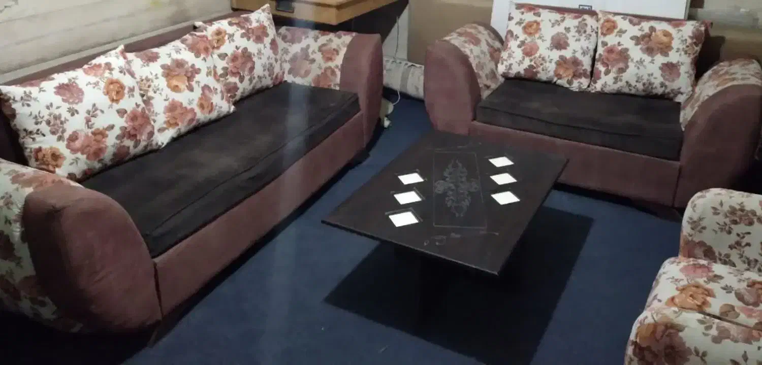 مبل ۷ نفره باجلومبلی|مبلمان خانگی و میز عسلی|قرچک, باقرآباد|دیوار