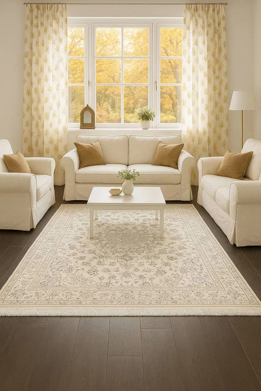 فرش دستباف (بساک) جفت ۹ متری ۹ لا کرک ابریشم|فرش|مشکین‌دشت, |دیوار