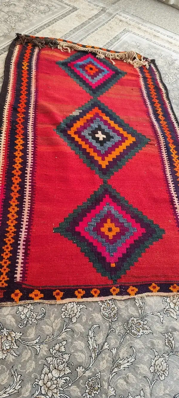 گلیم کوردی|گلیم، جاجیم، گبه|ایلام, |دیوار