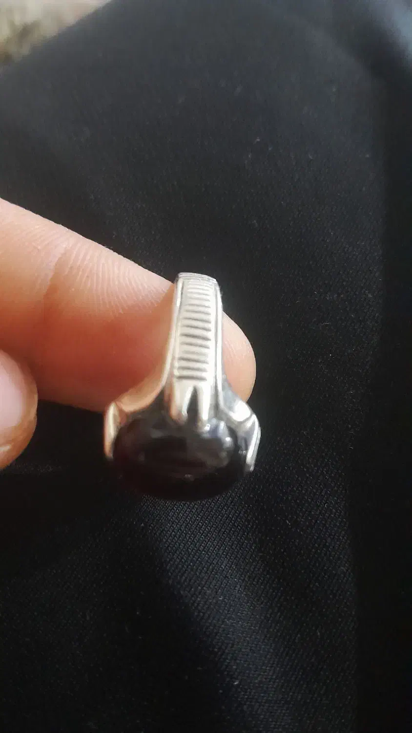 انگشتر نقره عقیق مشکی|جواهرات|سیرجان, |دیوار