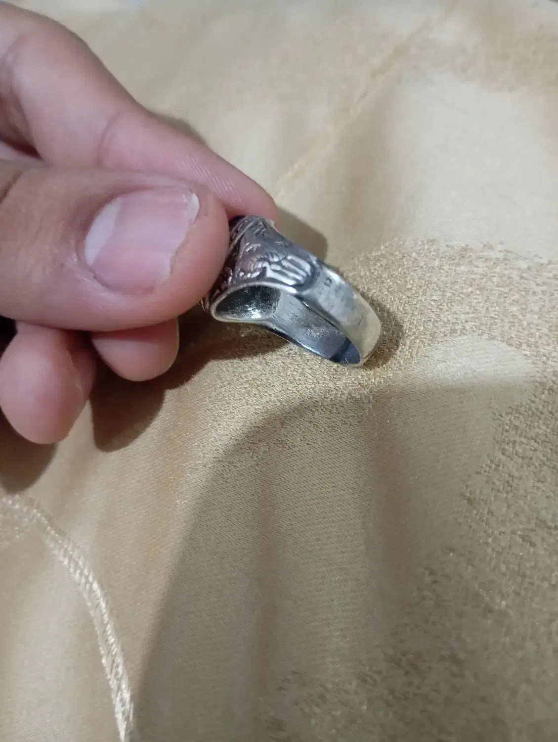 انگشتر نقره قدیمی|کلکسیون سکه، تمبر، اسکناس|خرم‌آباد, |دیوار