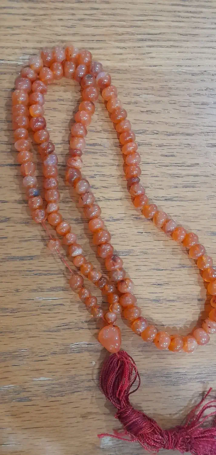 تسبیح عقیق پرتقالی|کلکسیون اشیاء عتیقه|احمدآبادمستوفی, |دیوار