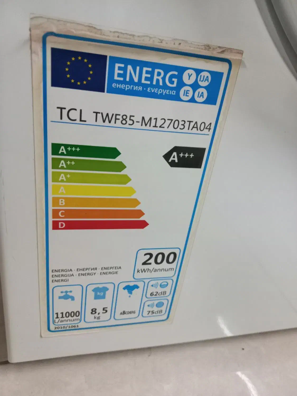 لباسشویی لمسی TcL آلمانی 8.5 کیلویی 1 سال کار|ماشین لباسشویی و خشک‌کن لباس|مشهد, چهارچشمه|دیوار