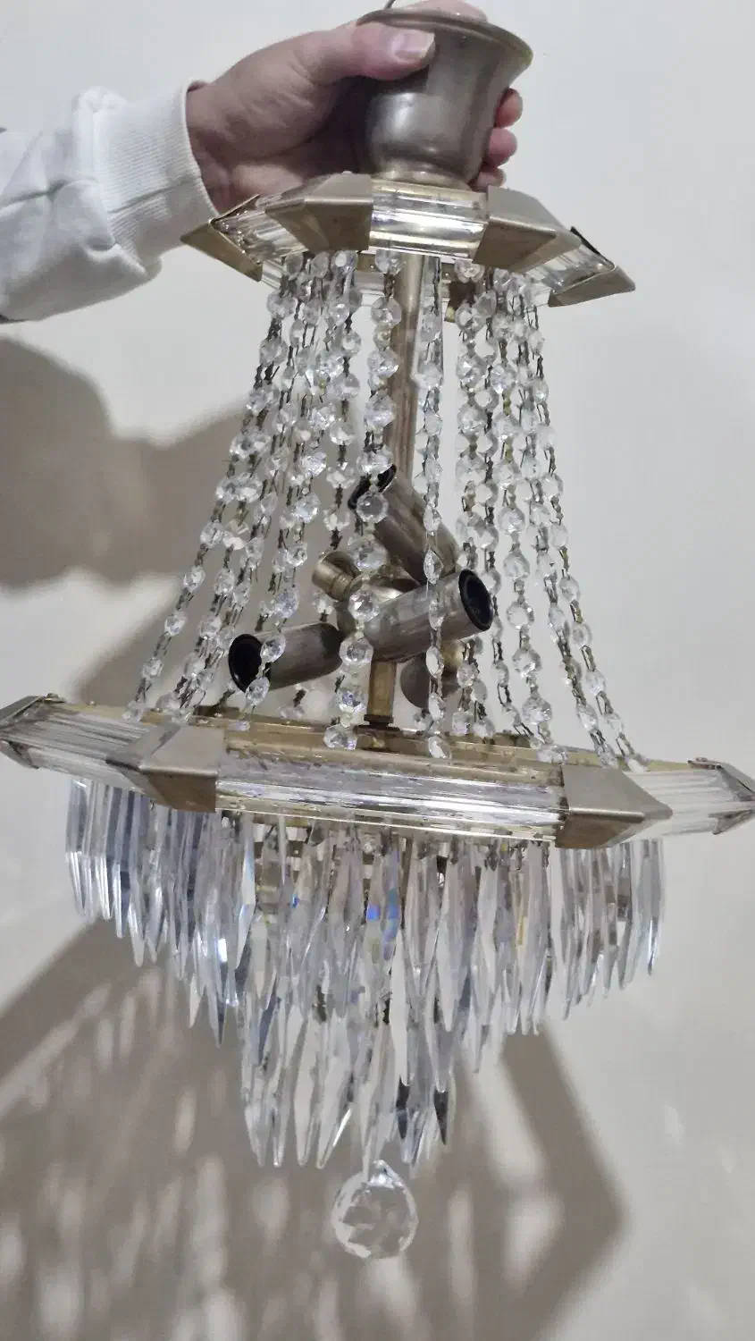 لوستر برنجی .چراغ روشنایی دیواری گازی|لوستر و چراغ آویز|قزوین, |دیوار