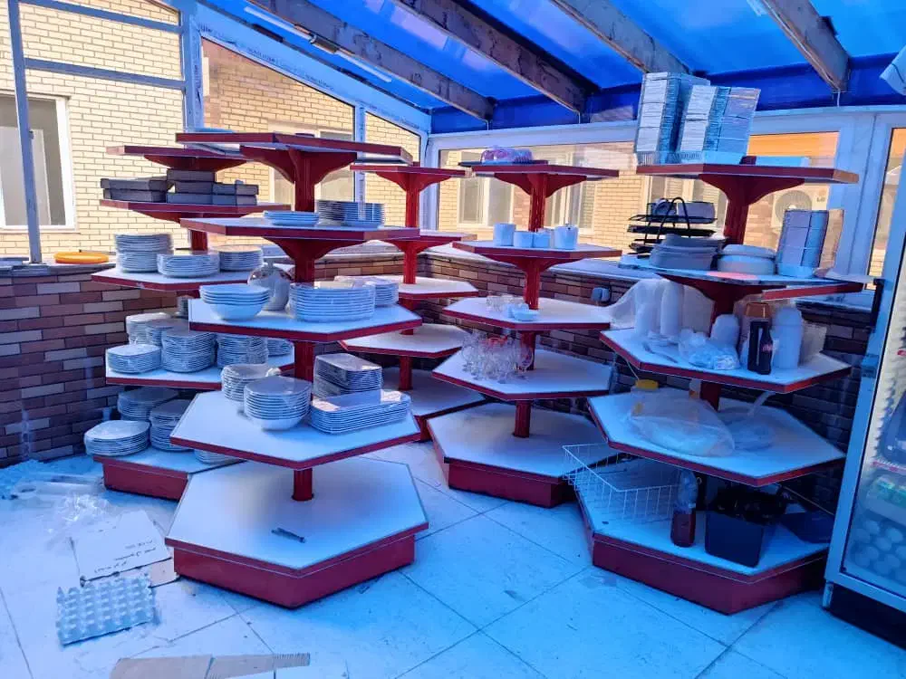 فروش ۵ عدد قفسه فروشگاهی بزرگ نصف قیمت|فروشگاه و مغازه|نشتارود, |دیوار