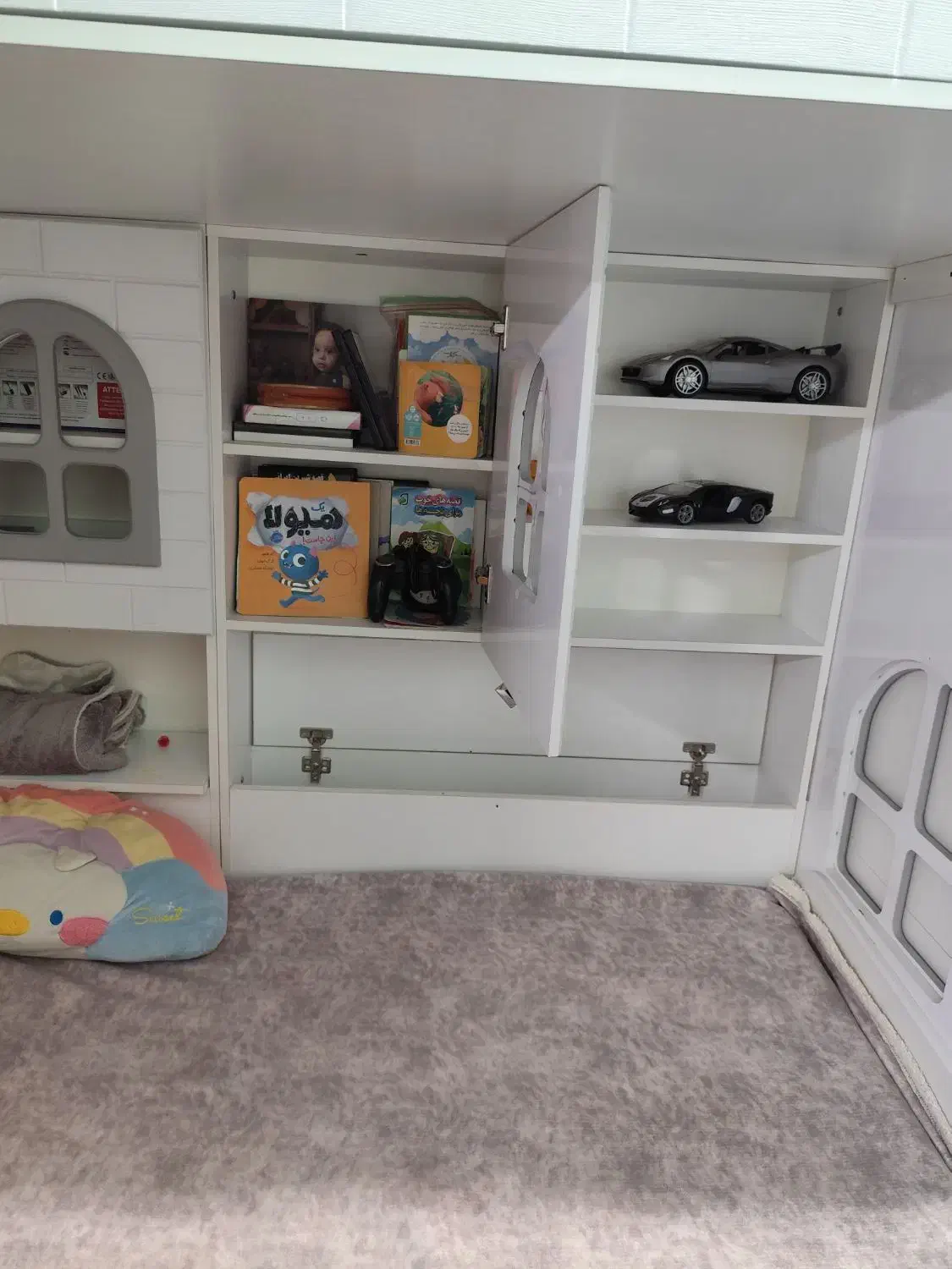 تخت دوطبقه کودک نوجوان طرح کلبه|تخت و سرویس خواب|شهریار, شهریار|دیوار