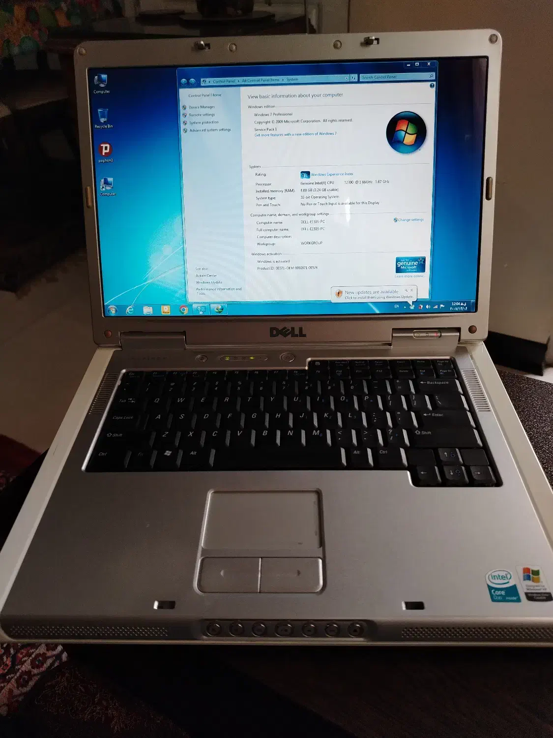 لپتاب دل مدل E1505 قدیمی ولی فوق العاده تمیز|رایانه همراه|تهران, نیروی هوایی (پیروزی)|دیوار