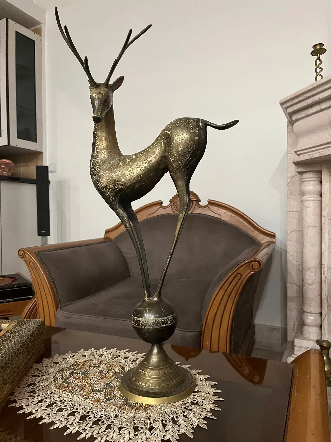 مجسمه گوزن برنزی|مجسمه، تندیس، ماکت|کرج, حاجی آباد|دیوار