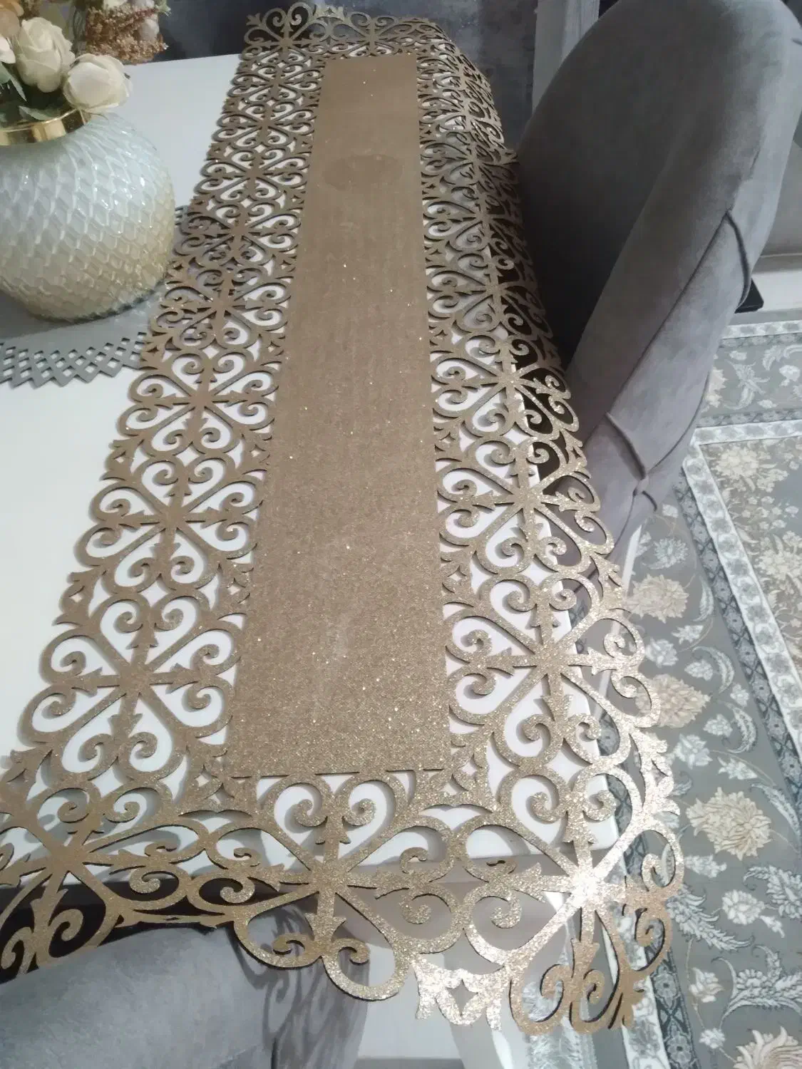 رومیزی شاین دار|پرده، رانر، رومیزی|خرم‌آباد, |دیوار