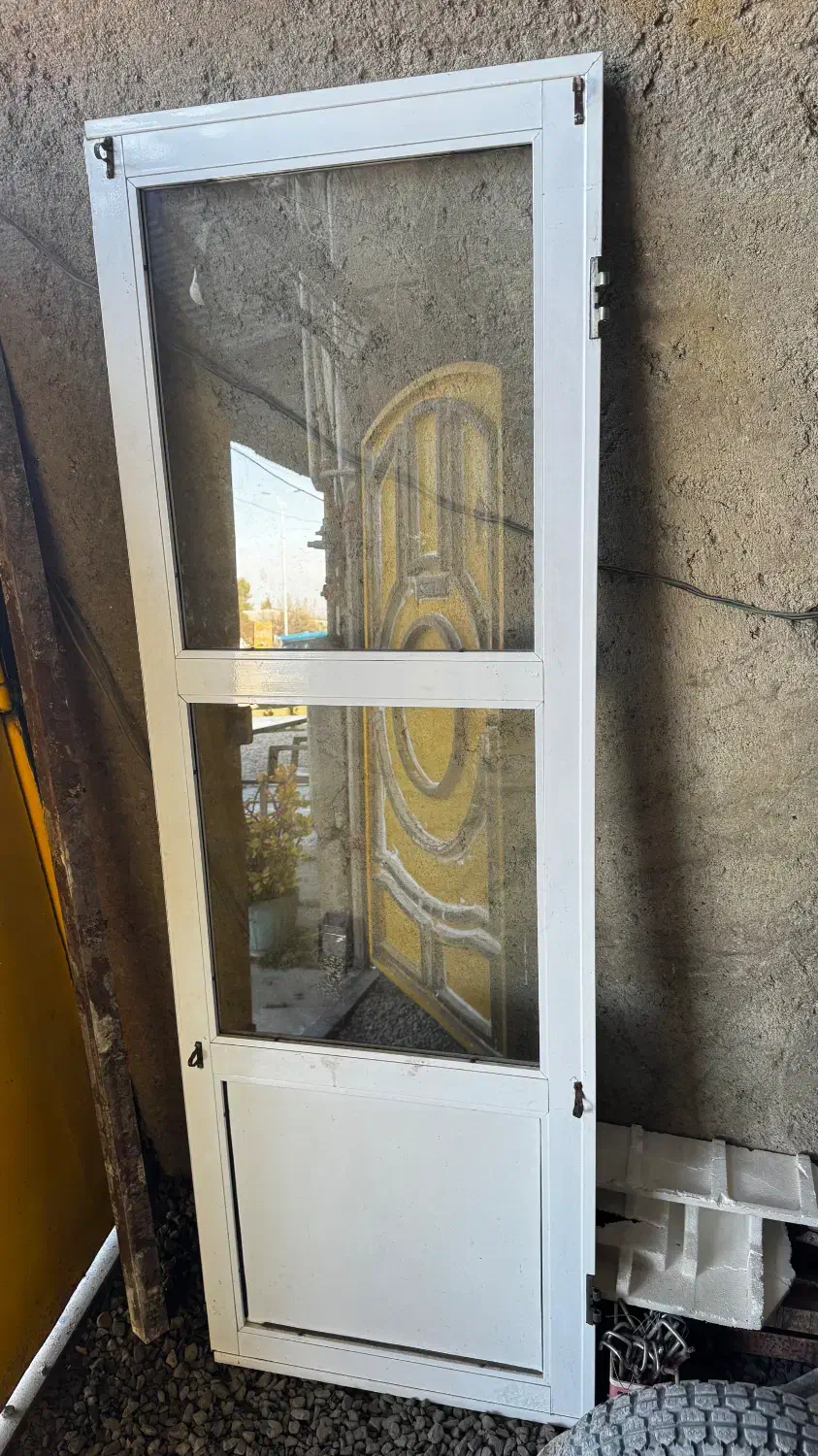 درب دو لنگه الومینیوم۱/۵در۲/۴۰|مصالح و تجهیزات ساختمان|قائم‌شهر, |دیوار