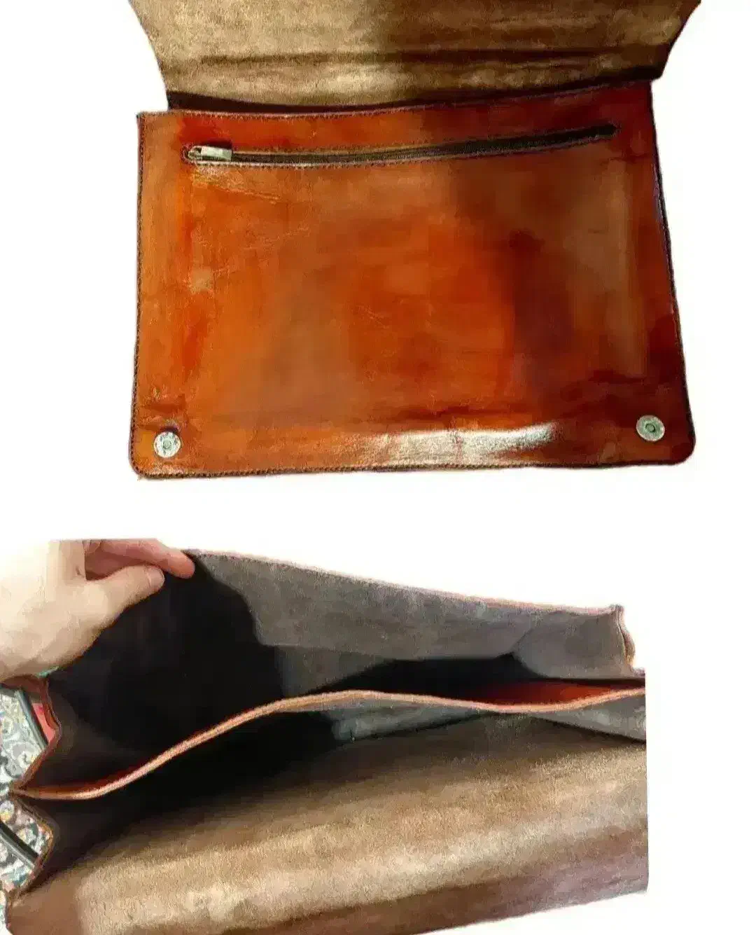 کیف اداری چرم طبیعی دستدوز|کیف، کفش، کمربند|بروجن, |دیوار