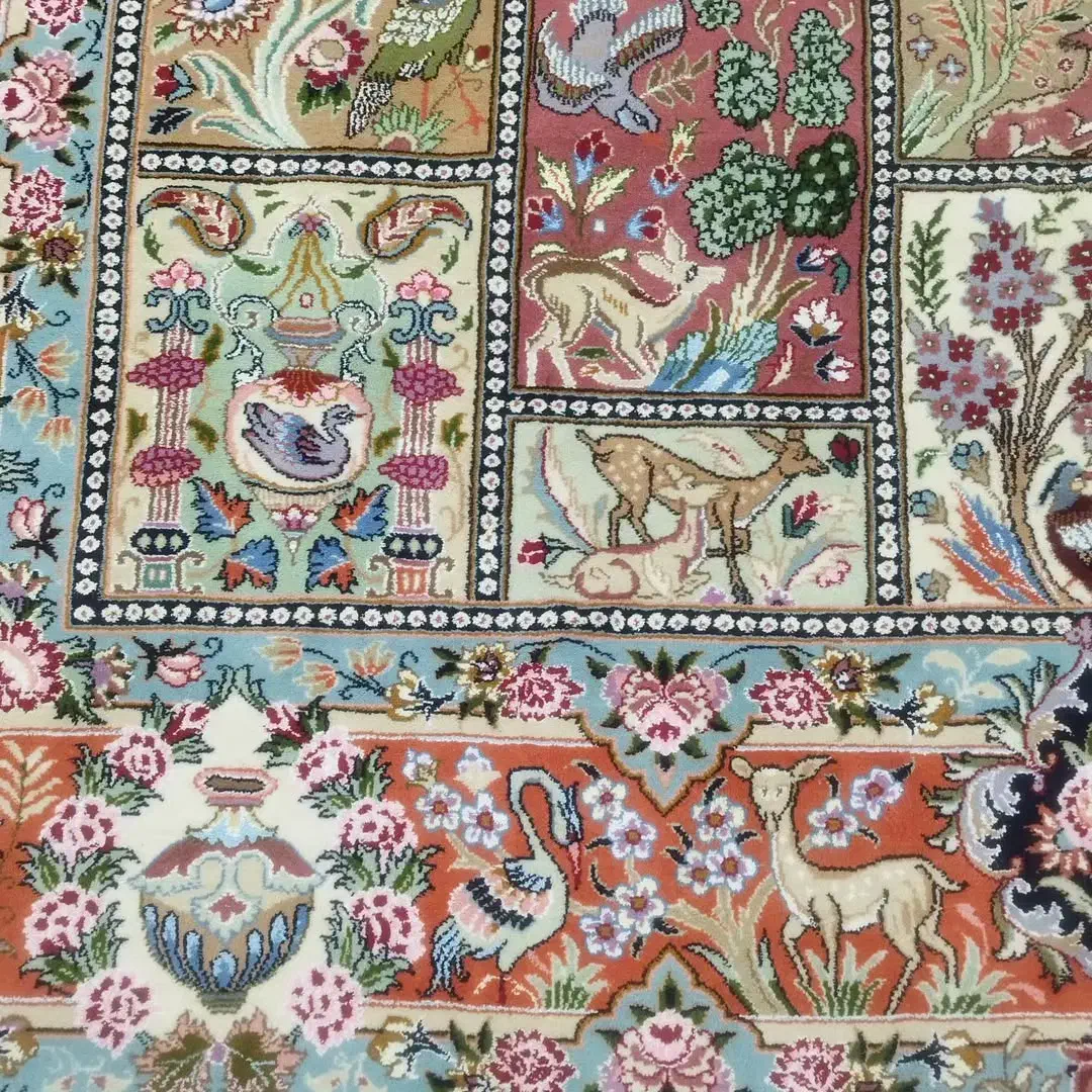 جفت 12متری دستباف طرح خشتی|فرش|کاشمر, |دیوار