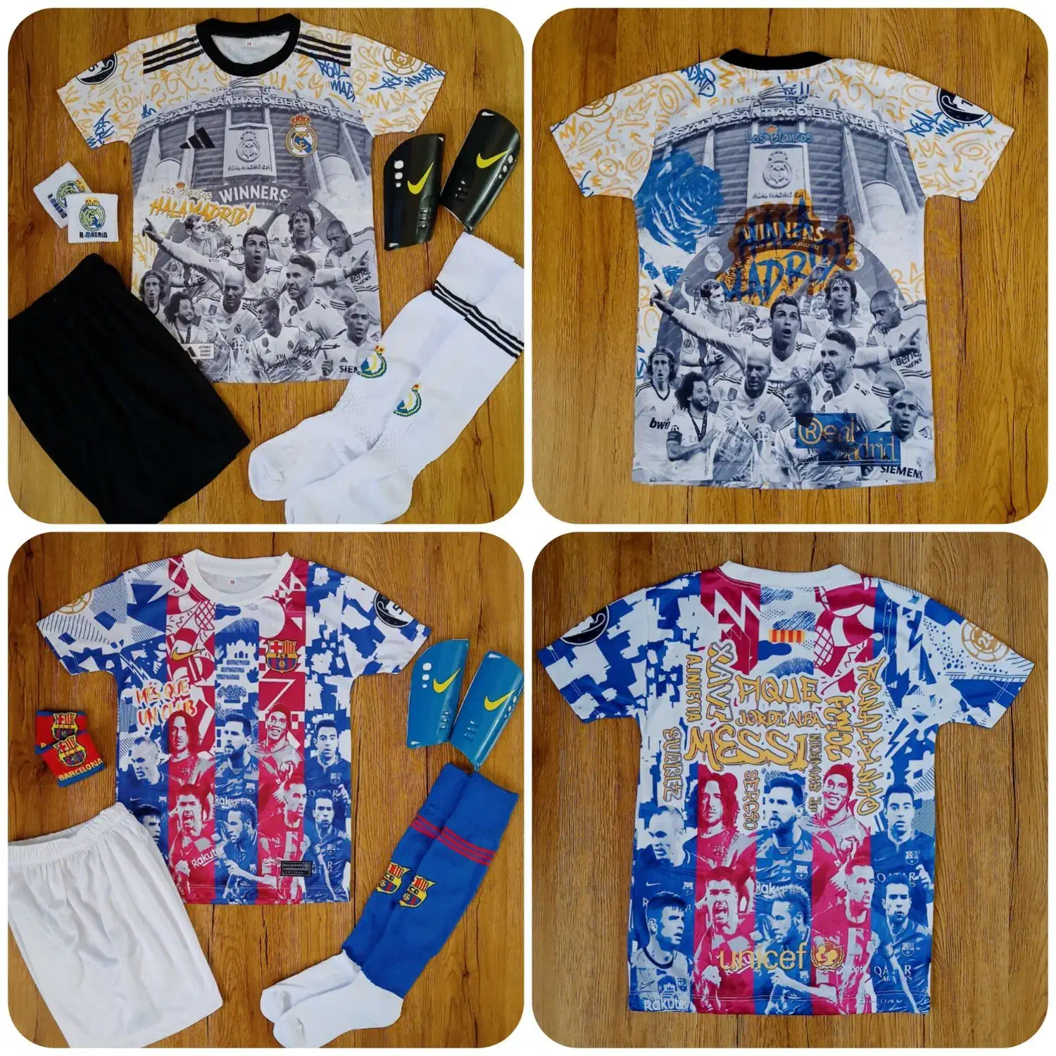 کیت فوتبالی اسطوره های بارسلونا و رئال مادرید|کفش و لباس بچه|شیراز, فخرآباد (دروازه کازرون)|دیوار