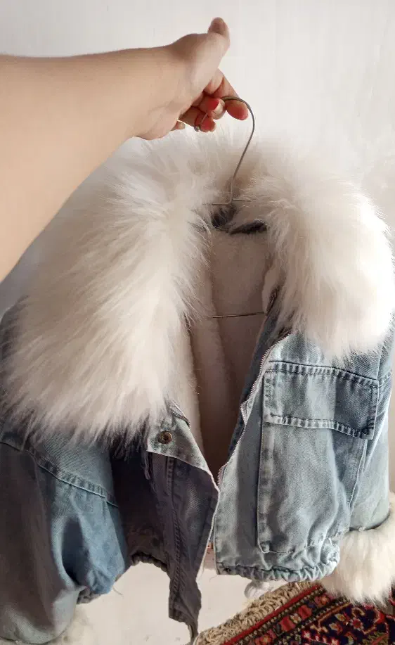 کت جین و خز اصل ترکیه|لباس|خوی, |دیوار