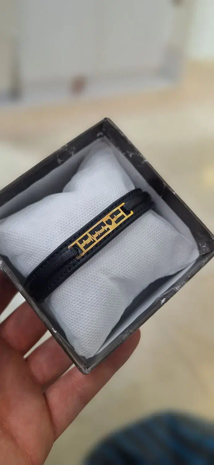 دستبندطلا چرم نبض طلا قلب طلا چرم و طلا سفارشی|جواهرات|تهران, مدائن|دیوار