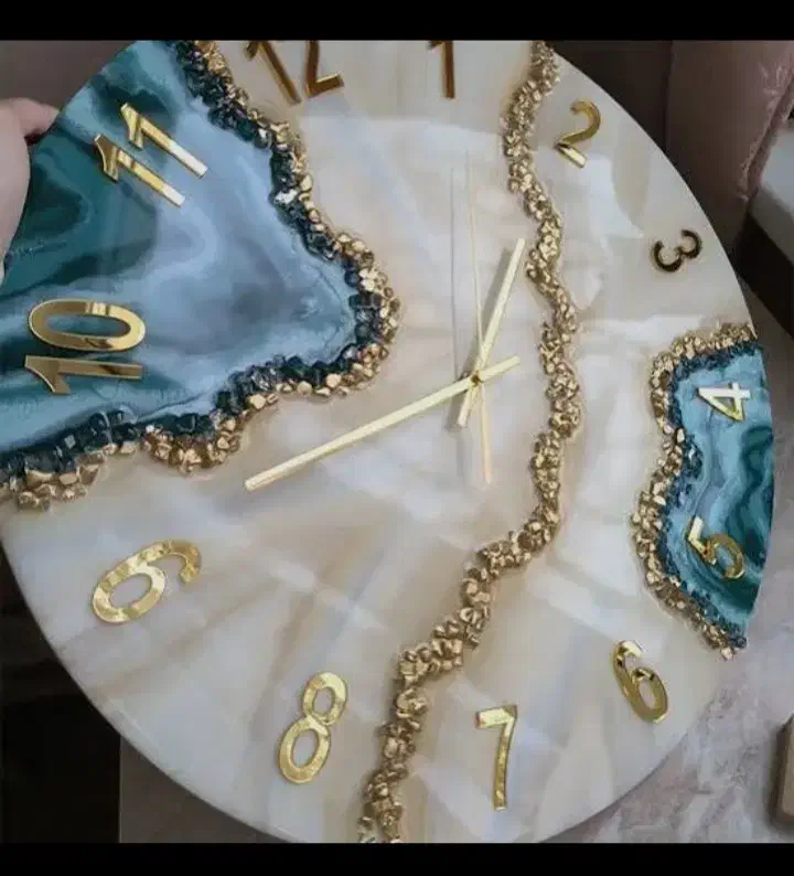 ساعت و ظروف رزینی دستساز|ساعت دیواری و تزئینی|شهرکرد, |دیوار