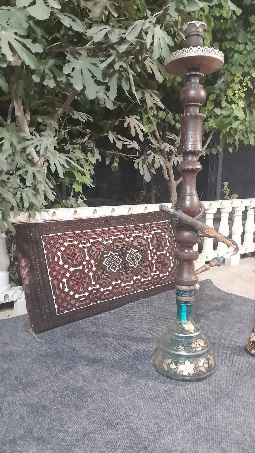 قلیان چوبی ارتفاع بلند بسیار شیک|صنایع دستی و سایر لوازم تزئینی|شاهدشهر, |دیوار