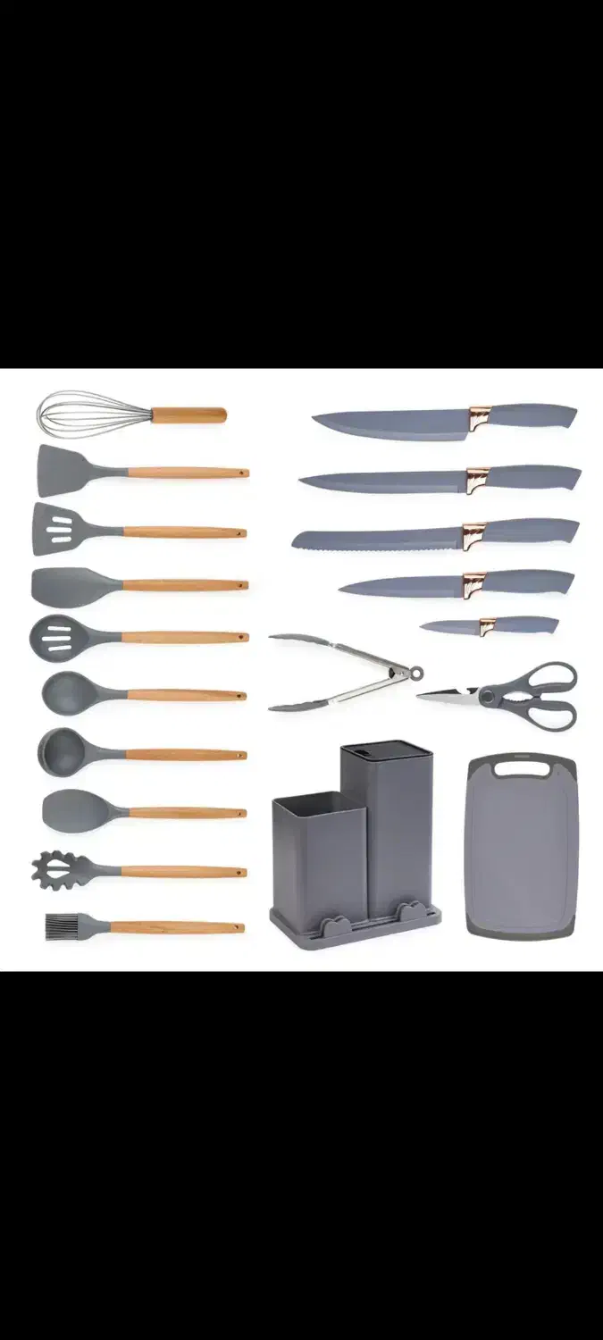 سرویس 19پارچه ست کفگیرملاقه وچاقو آشپزخانه|ظروف پختوپز|بروجرد, |دیوار