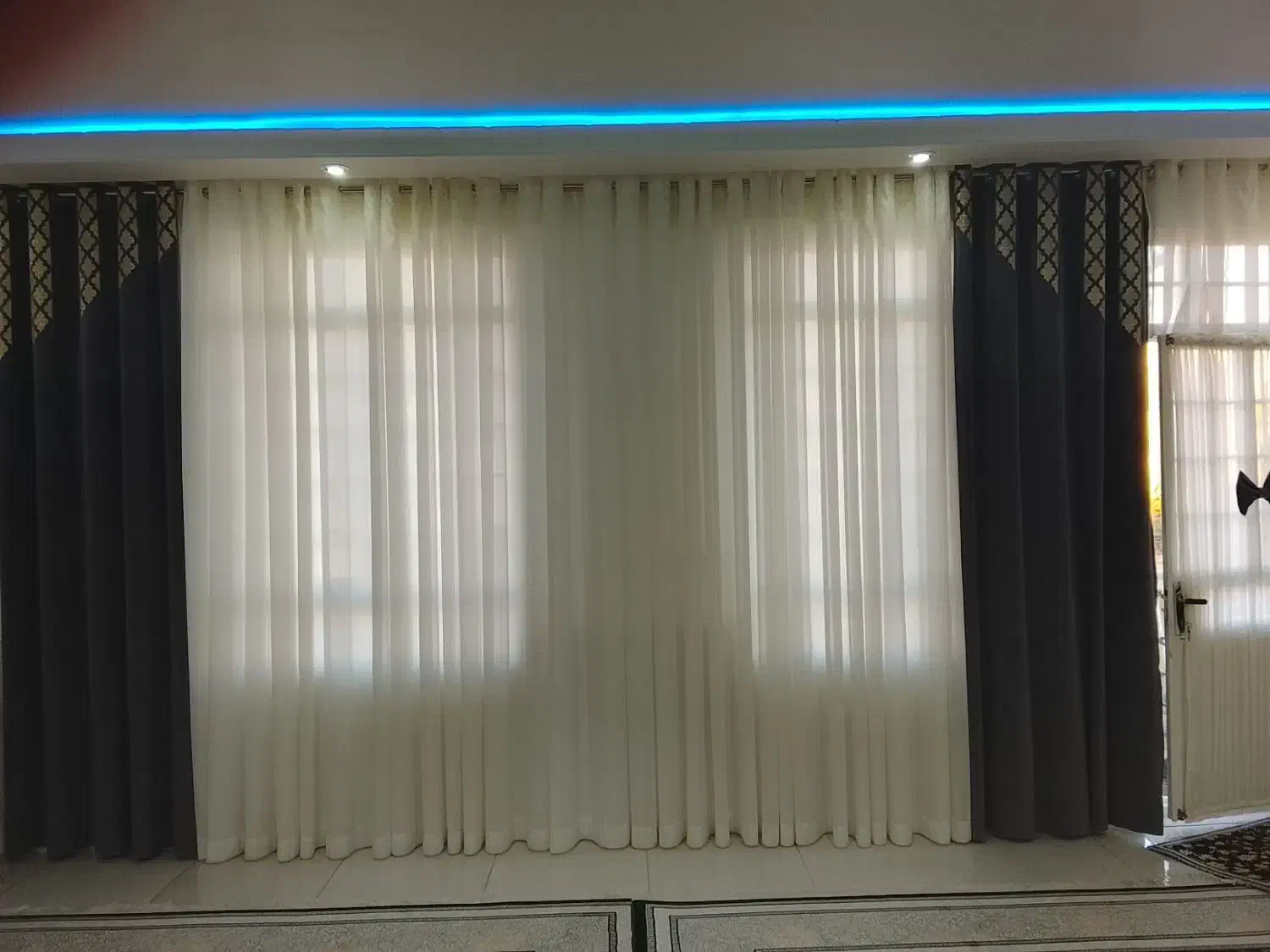 پرده 3در4درحد نو تازه دوخت|پرده، رانر، رومیزی|خاوه, |دیوار