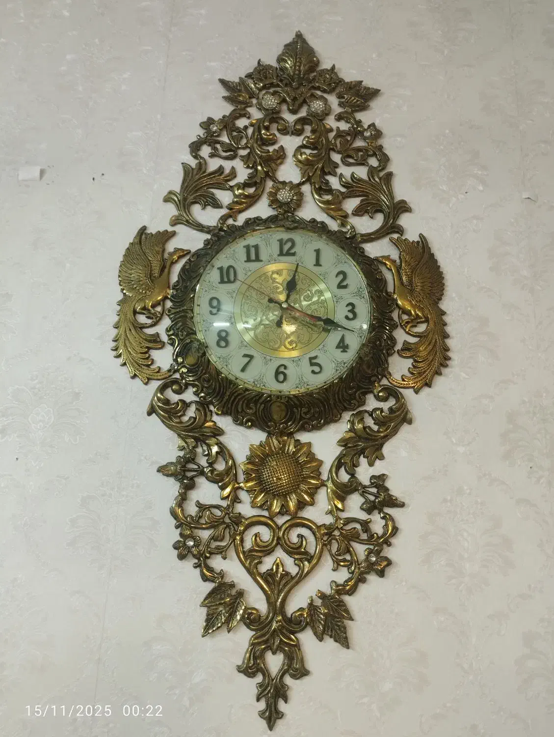 ساعت برنجی|ساعت دیواری و تزئینی|ری, منصوریه منگل|دیوار