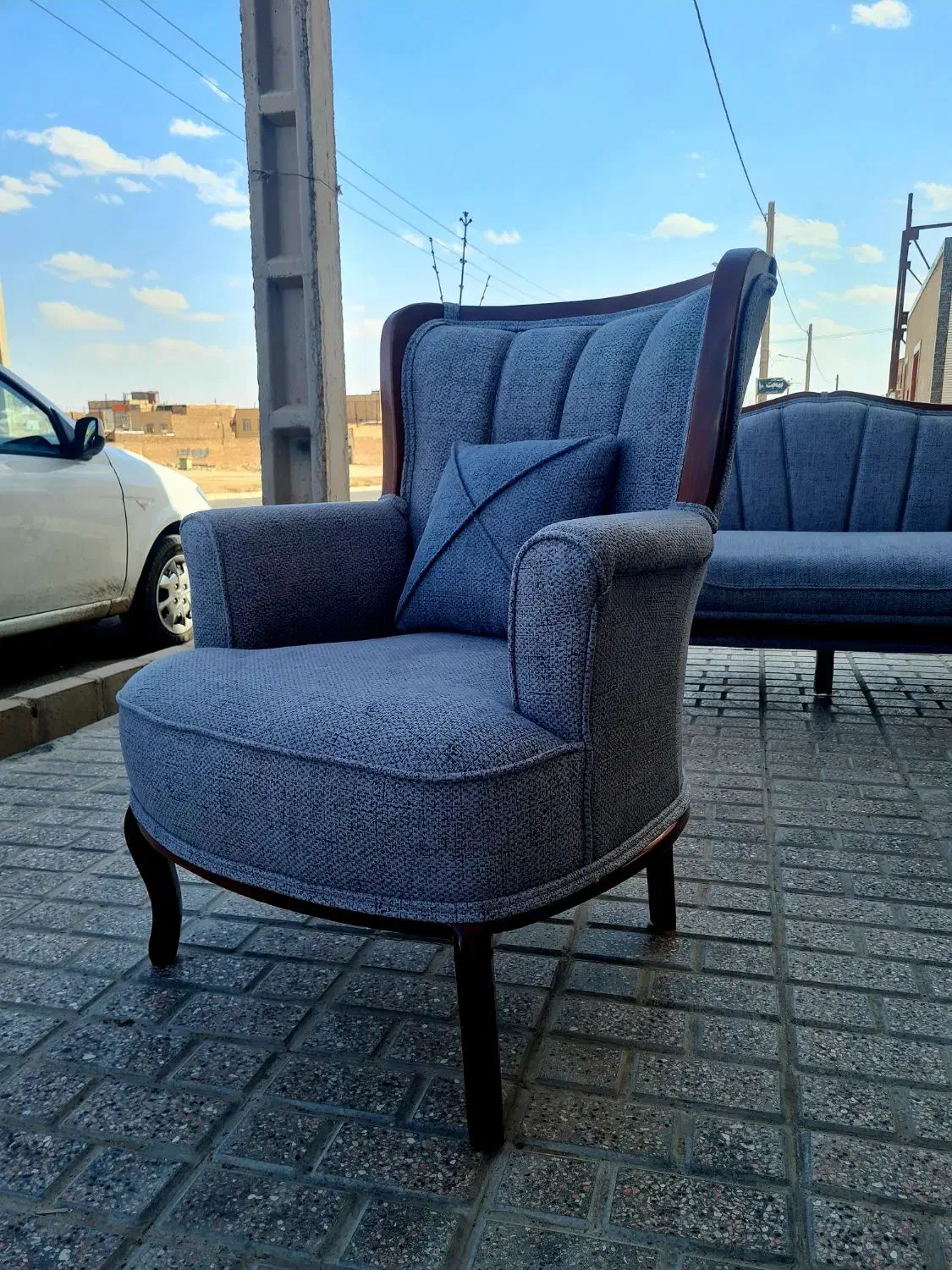 مبل راحتی سزار رنگ بندی طوسی|مبلمان خانگی و میز عسلی|بیرجند, |دیوار