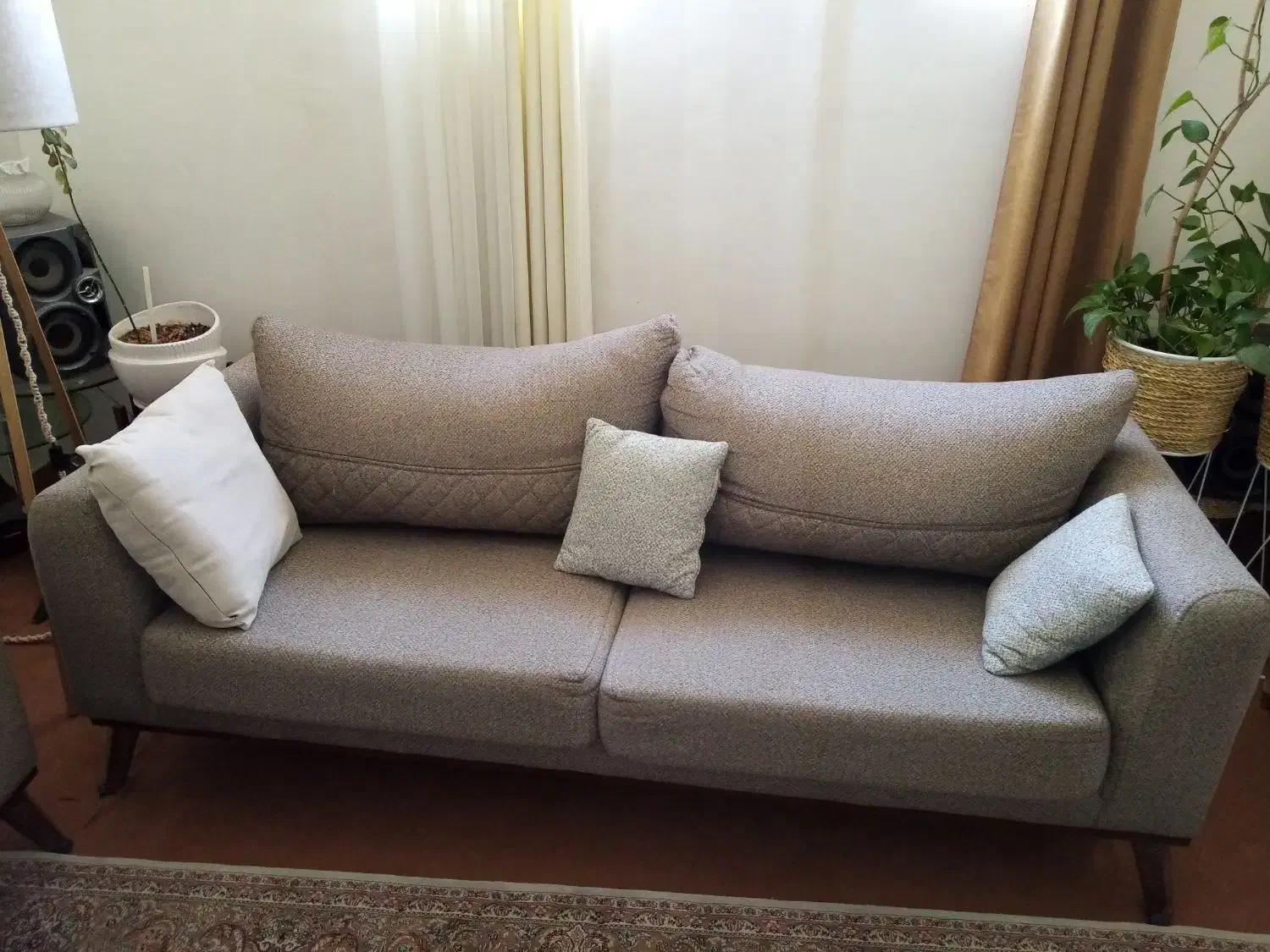 مبل 7 نفره طوسی|مبلمان خانگی و میز عسلی|شیراز, سفیرشمالی|دیوار