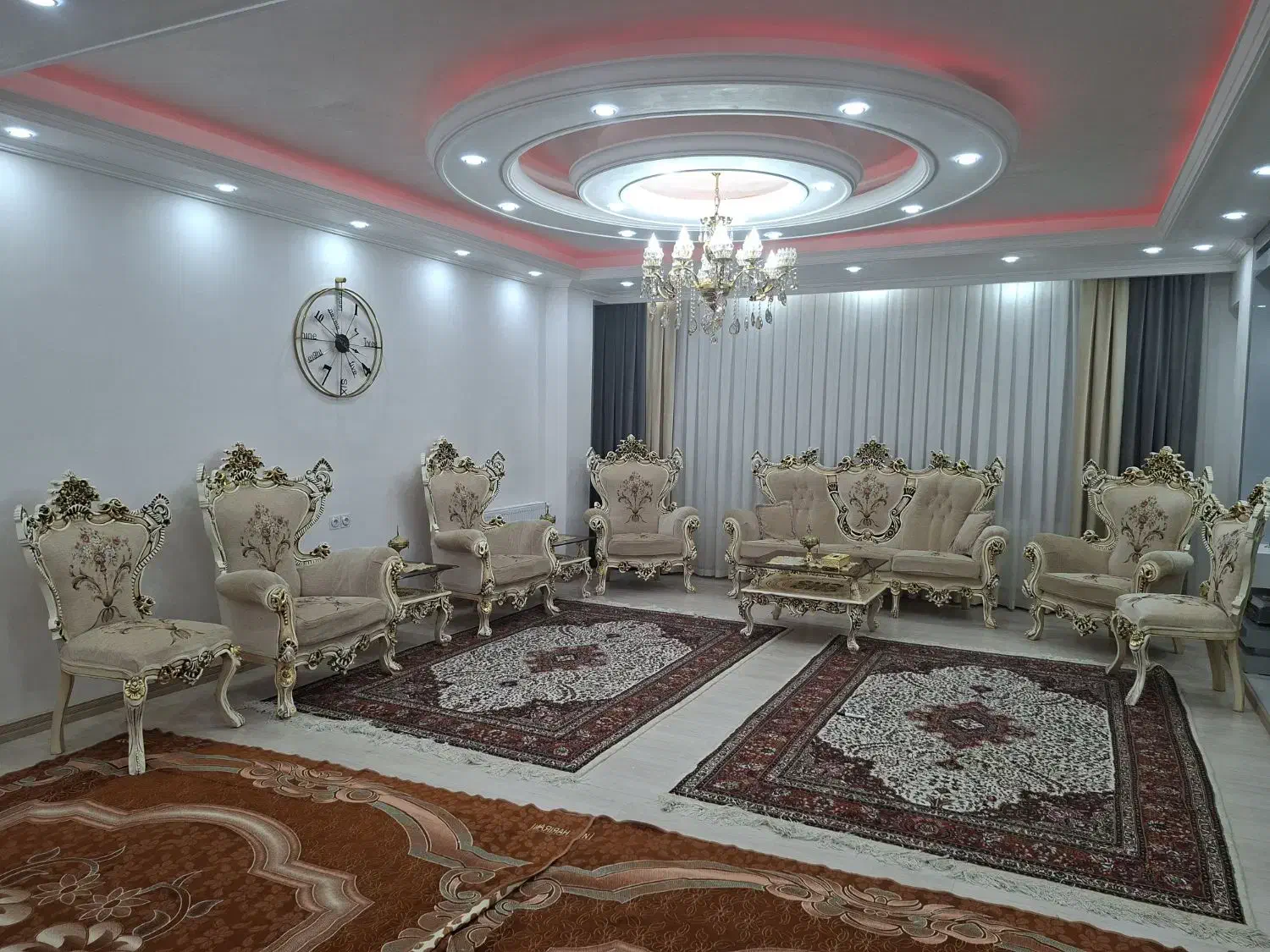 مبل 9 نفره سلطنتی|مبلمان خانگی و میز عسلی|میاندوآب, |دیوار