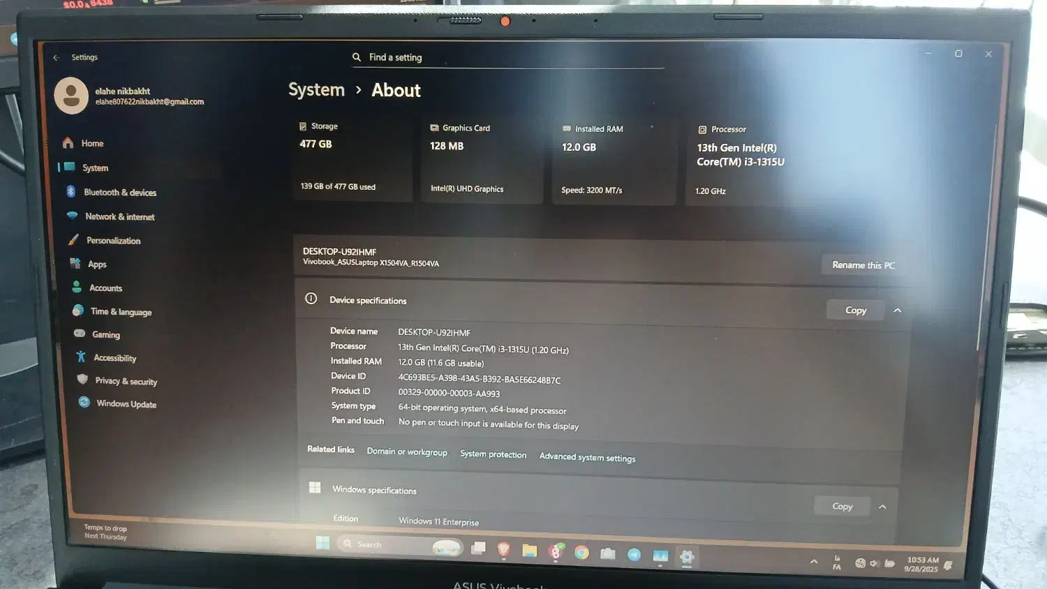 لپ تاپ ایسوس  15.6 اینچ vivobook|رایانه همراه|مشهد, آزادشهر|دیوار