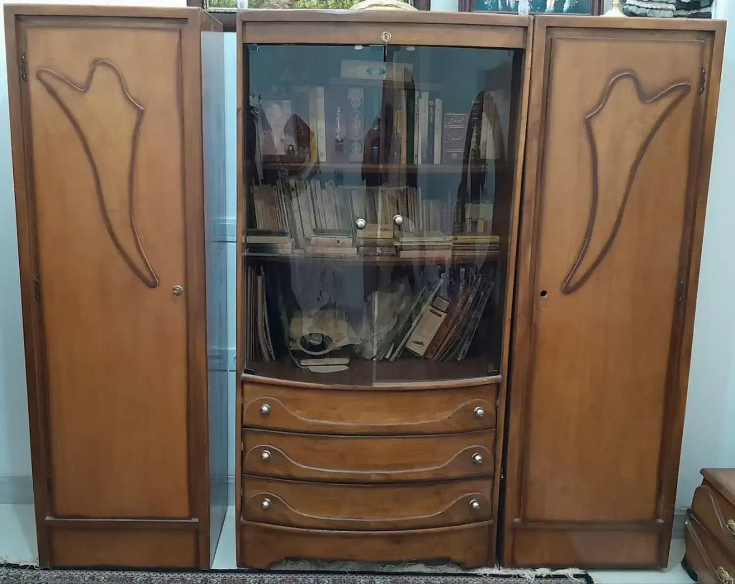 کمد و کتابخانه|کتابخانه، شلف، قفسه‌های دیواری|کرمان, |دیوار